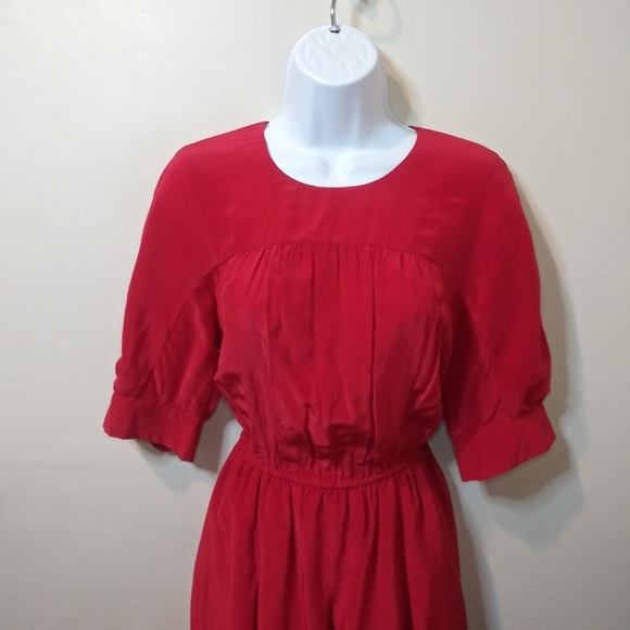 LK Bennett Red Midi Dress New With Tags - Picture 4 of 13